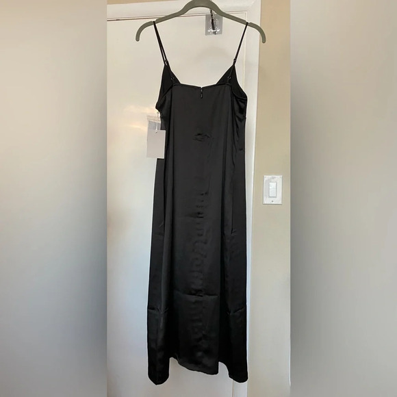 NWT Chelsea 28 Black Button-Up Satin Slipdress Size Small - Picture 5 of 12
